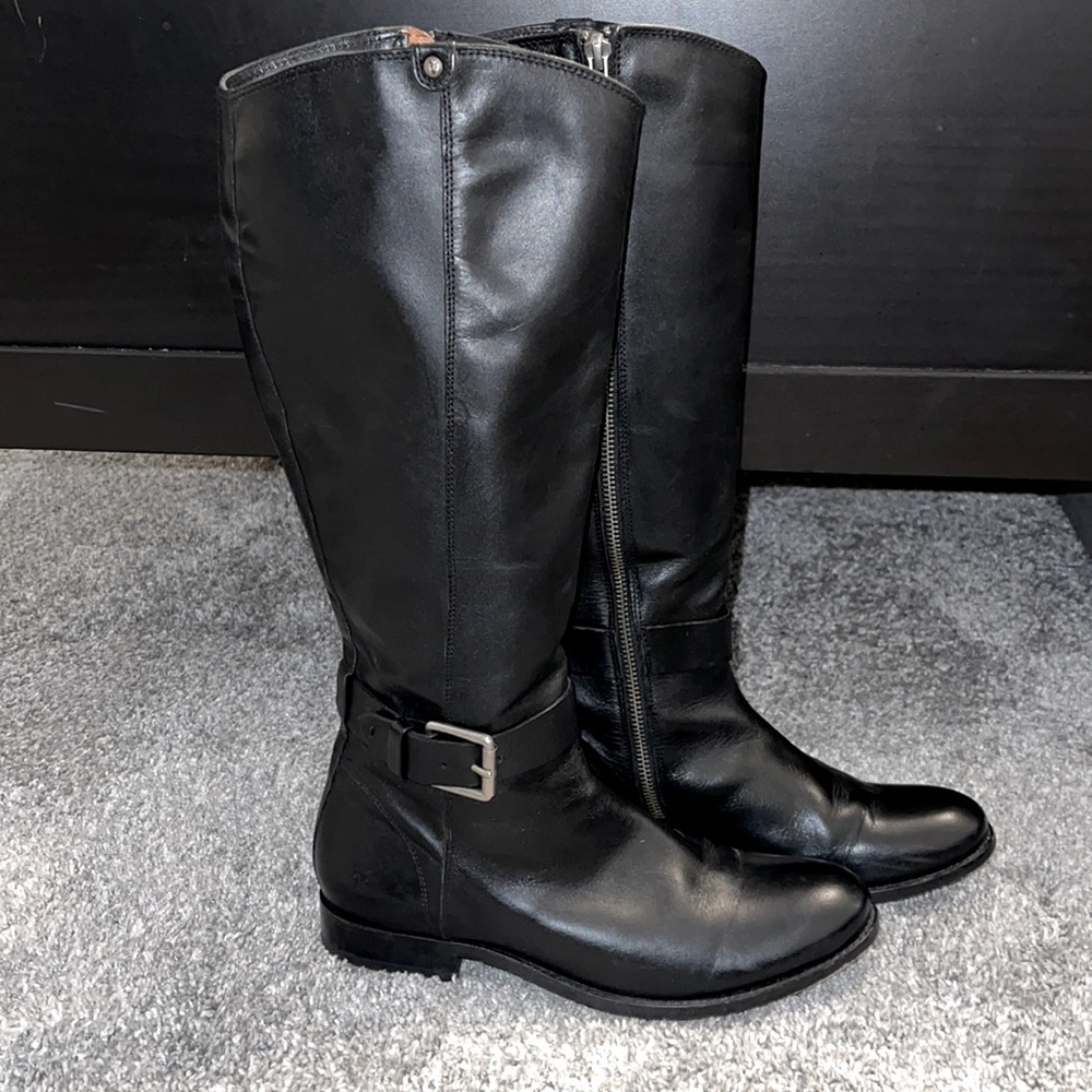Tall Black Frye Boots